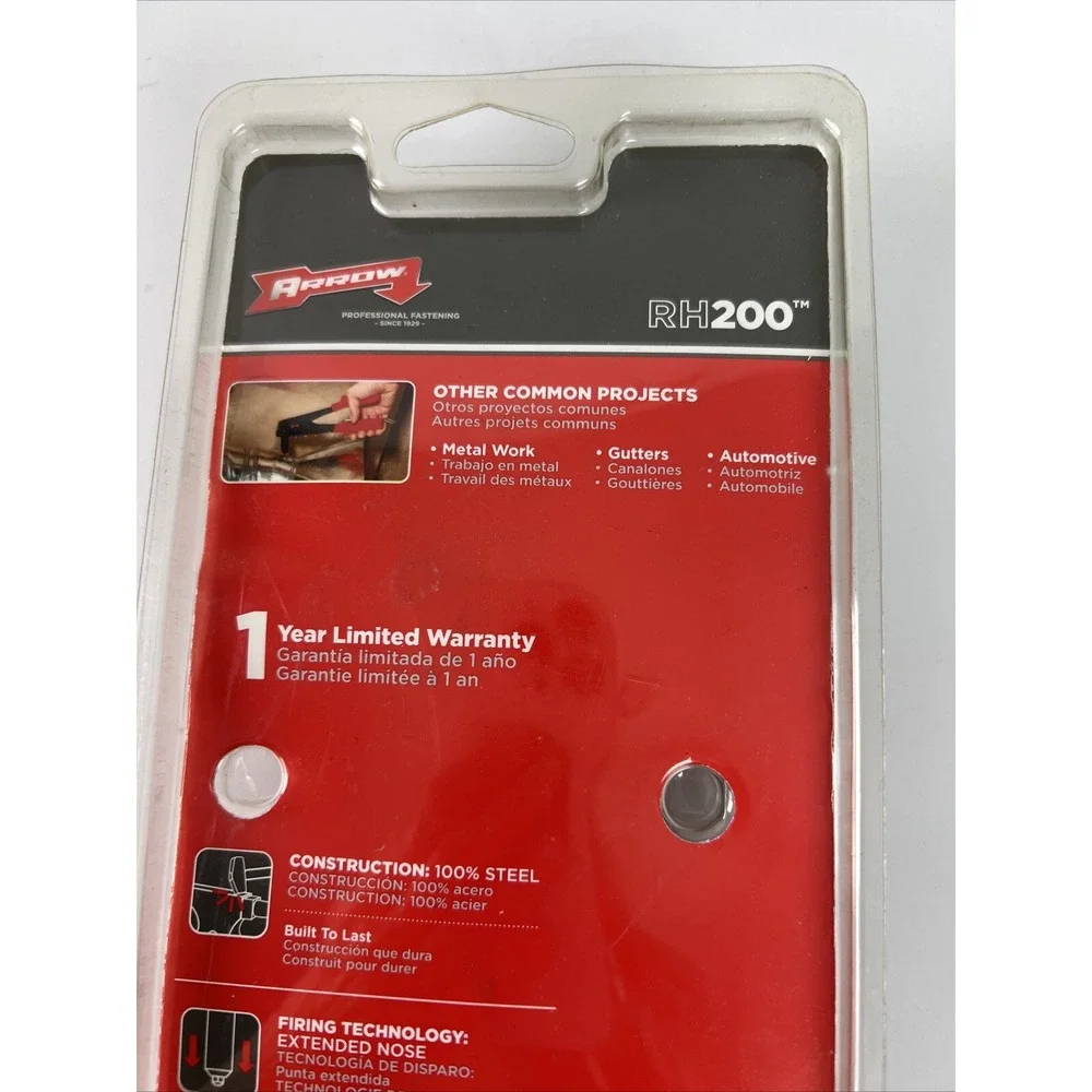 ARROW Rivet Tool RH200 Fastener Professional 4 Heads‎ All Steel Construction D25